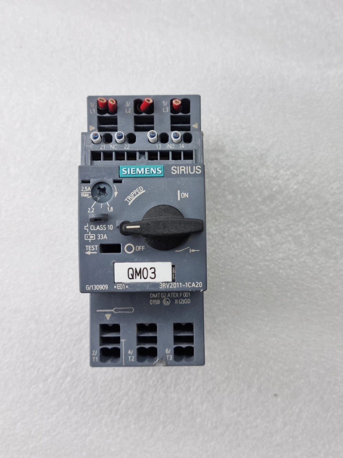 SIEMENS SIRIUS CIRCUIT BREAKER 3RV2011-1CA20 3RV20111CA20
